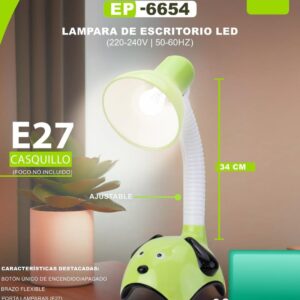 Lámpara de Mesa Ecopower EP-6654 – Elegancia y Funcionalidad