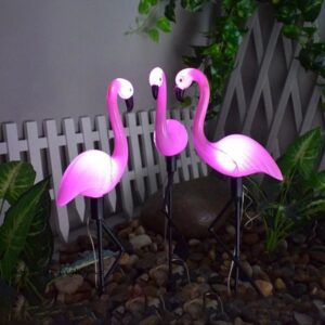 Flamencos Solares Decorativos – Set x3