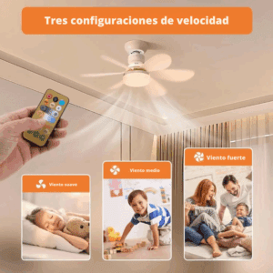 Ventilador de Techo con Luz VT30 | Silencioso y Moderno