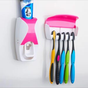 Dispensador Automático de Pasta Dental + Estante para Cepillos – ¡Higiene y orden en tu baño!
