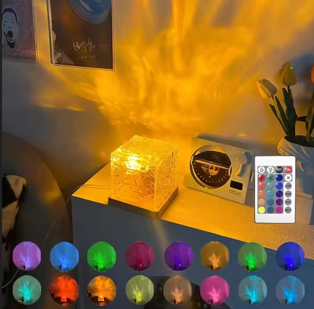 Lámpara Proyector de Ondas Oceánicas RGB – 16 Colores 1 Lámpara Proyector de Ondas Oceánicas RGB – 16 Colores