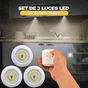Pack de 3 Luces LED con Control Remoto