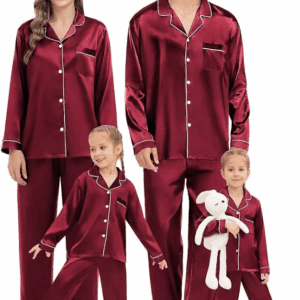 Dormitorio y Descanso 19 Pijama Estilo Seda Pack Combinado – Madre e Hija o Padre e Hijo