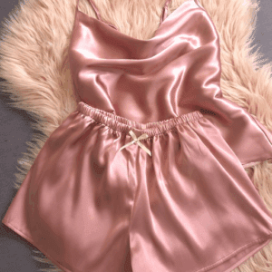 Pijamas 8 Conjunto de Camisola y Short Rosa
