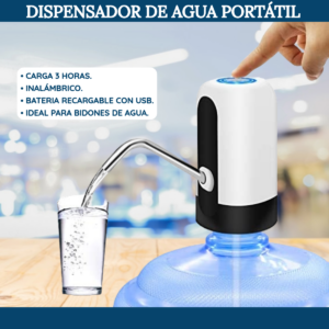 Dispensador Automático de Agua — Batería de Larga Duración y Tubo de Acero Inoxidable