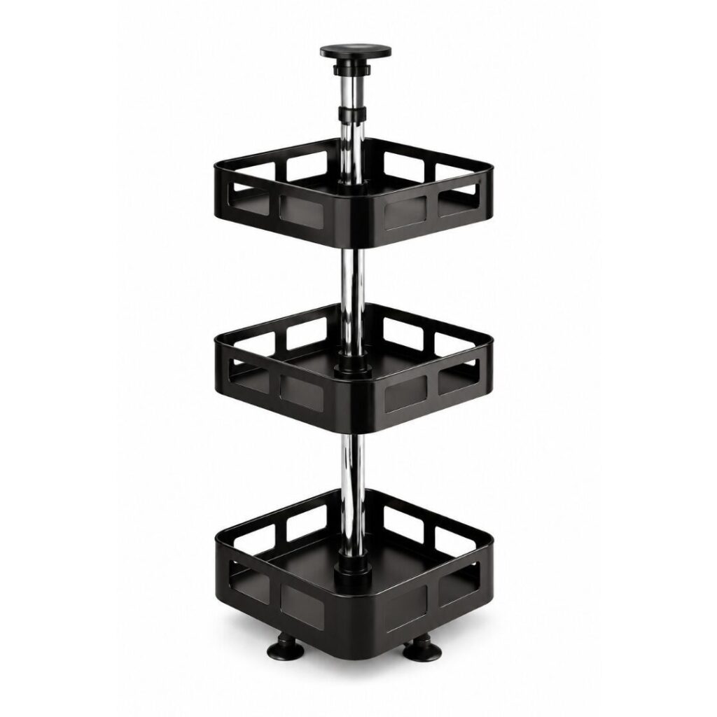 Cocina 18 Organizador Giratorio 3 Niveles 360° — Estante Rotativo para Especias, Salsas y Condimentos