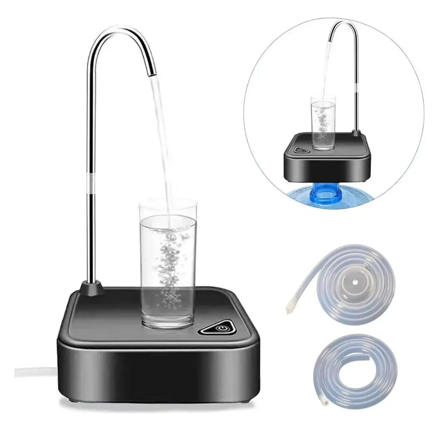 Cocina 6 Bomba de Agua Automática Recargable para Bidón — Dispensador Eléctrico USB Sin Cables