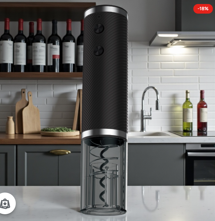 Abridor de Vinos Eléctrico Recargable — Sacacorchos Automático