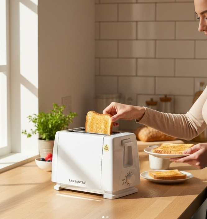 Tostadora Eléctrica 2 Ranuras Las Santas BH-002A — 6 Niveles de Tostado | 1 Año de Garantía