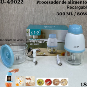 Procesador de Alimentos Recargable LU-49022 – 300 ml / 80W