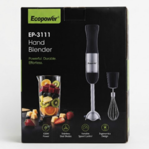 Mixer Licuadora de Mano Ecopower EP-3111 600W con Batidor